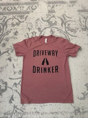 Bella Canvas Mauve 'Driveway Drinker' Short Sleeve Tee